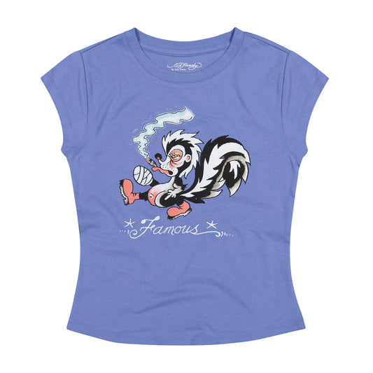 Ed Hardy Famous Skunk Cap Sleeve Tee