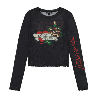 Ed Hardy Mesh Love Eternal Long Sleeve