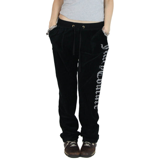 Black Bedazzled Juicy Couture Track Pants