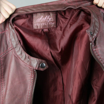 Vintage 2000s Leather Burgundy Jacket