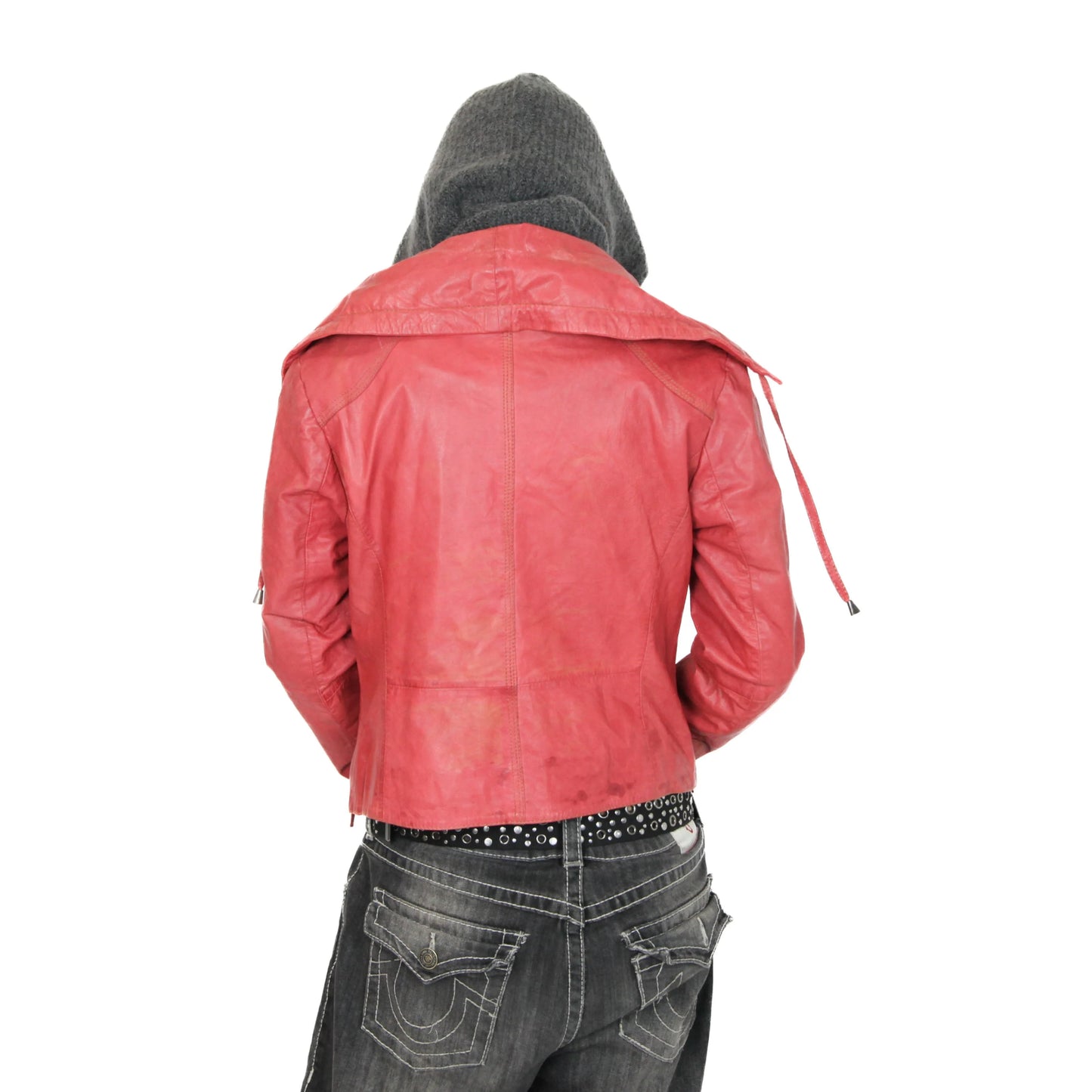 Vintage Red Double-Zipper Rockstar Jacket