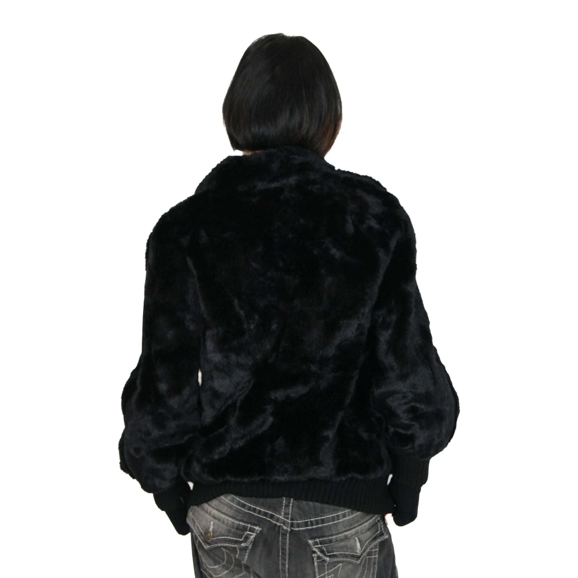 Black Faux Fur 2000s A.P.C. De Paris Jacket