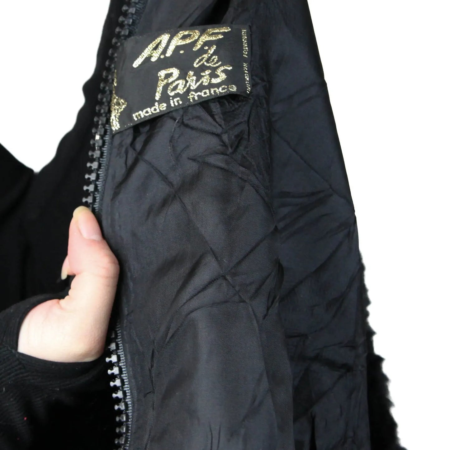 Black Faux Fur 2000s A.P.C. De Paris Jacket