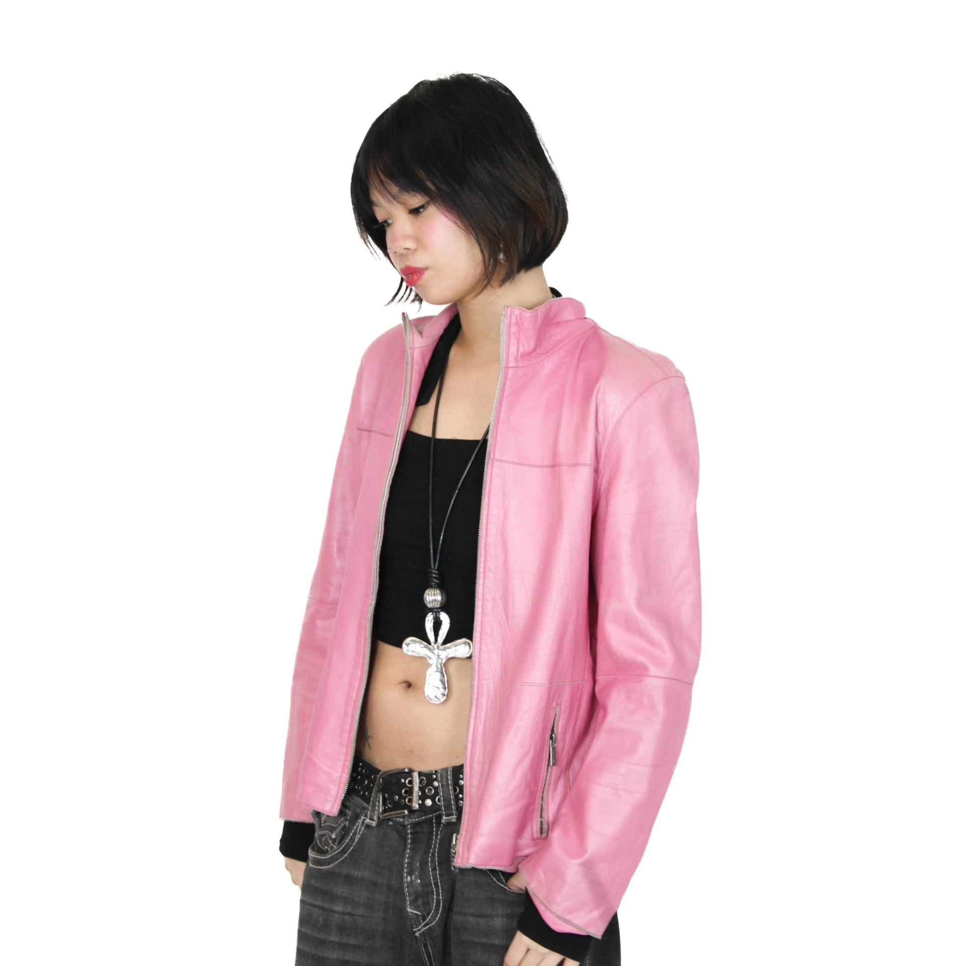 ジャケット・アウター 90s FRANCE-MADE Pink RAM Leather JKT ジャケット・アウター 90s FRANCE-MADE Pink RAM Leather JKT