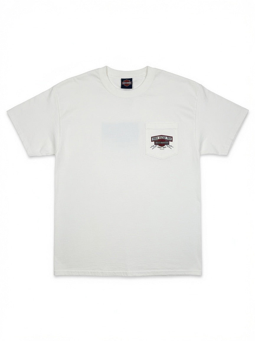 Harley Davidson White Pocket T-shirt