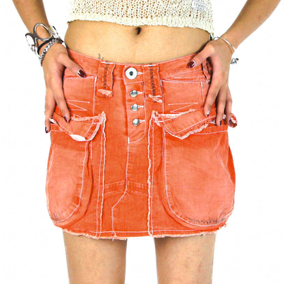 Red-Orange Mini-Skirt