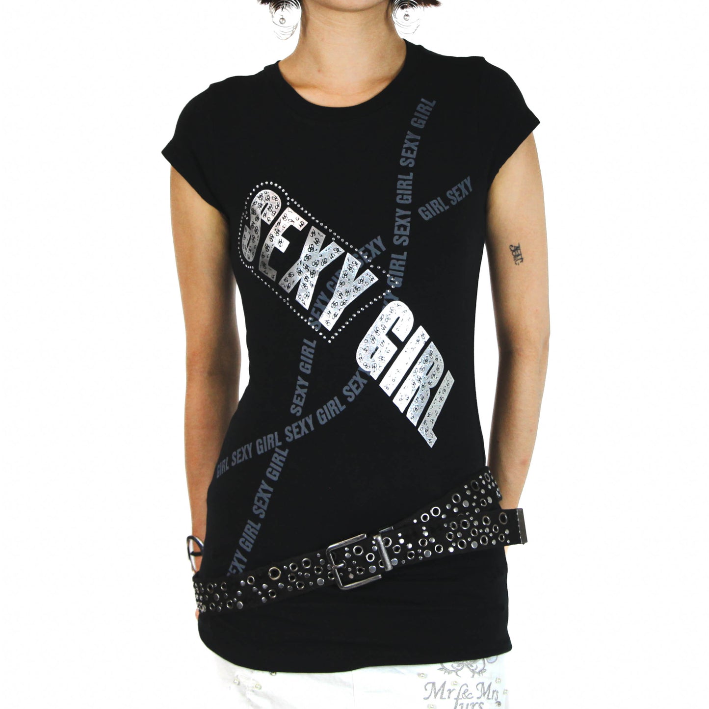 Deadstock 'Sexy Girl' Metallic Graphic Tee