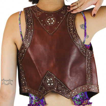 Vintage Western Leather Vest