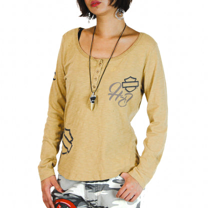 Yellow Harley Davidson Long Sleeves