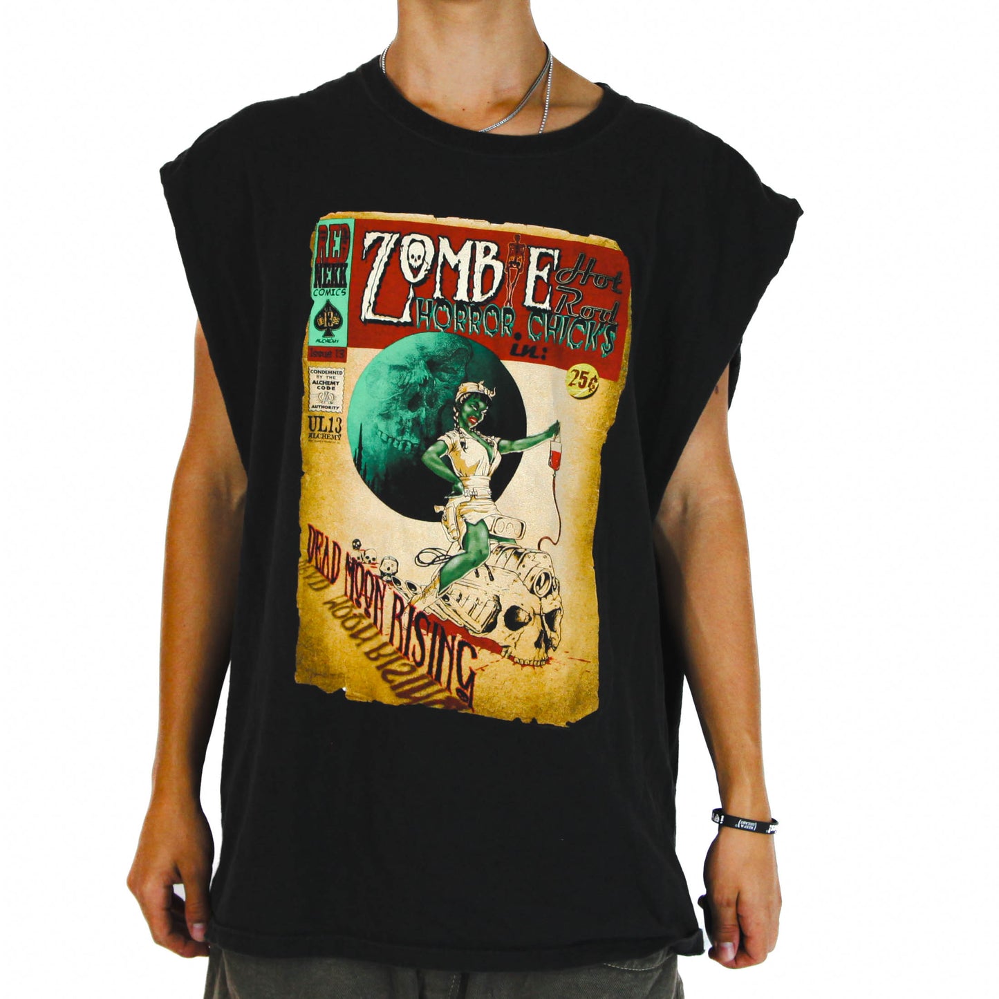 Vintage Alchemy Zombie Horror Chicks Muscle Tee