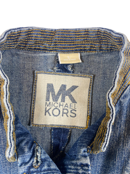 Vintage MK Striped Stitched Denim Jacket