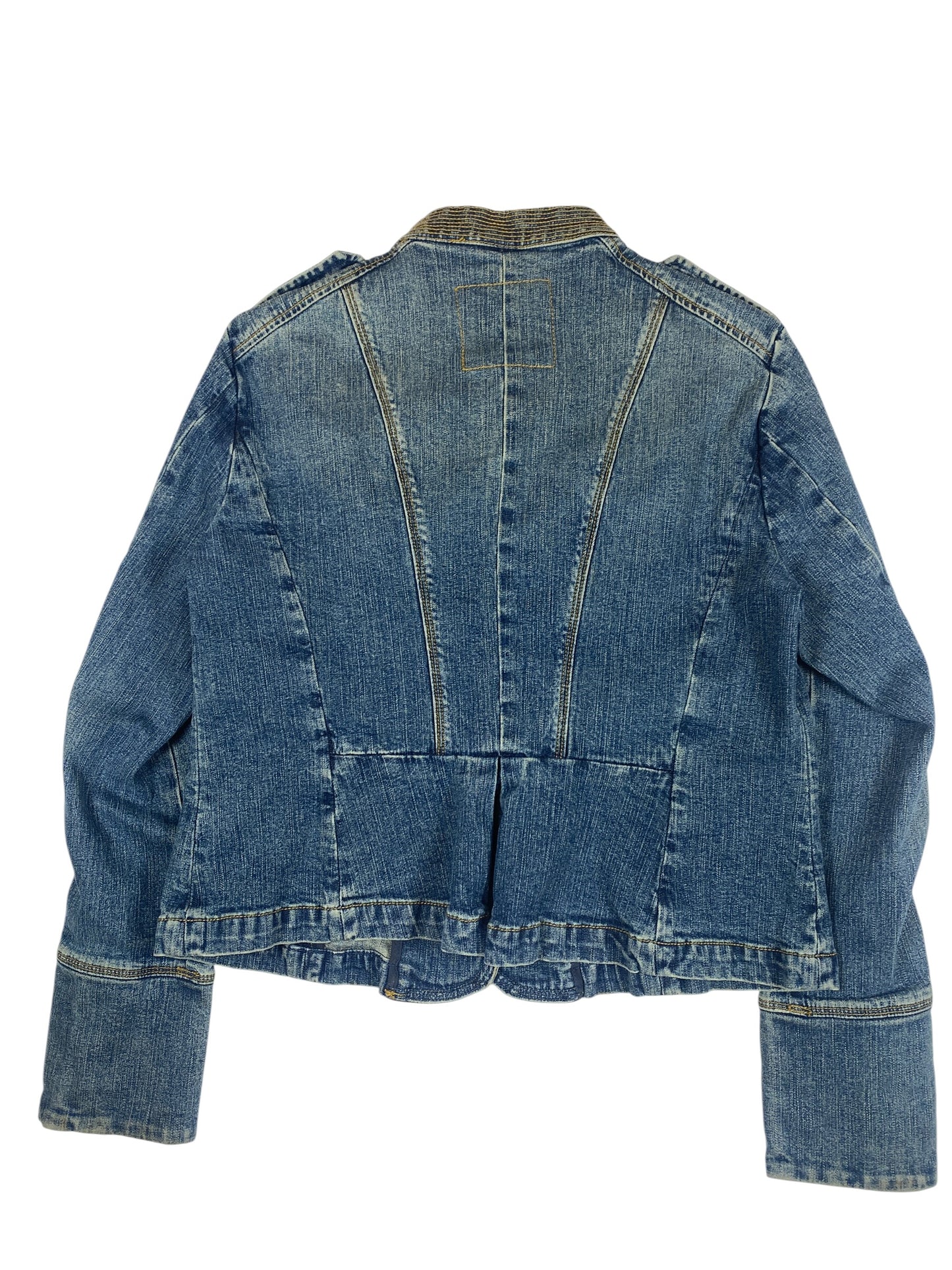 Vintage MK Striped Stitched Denim Jacket