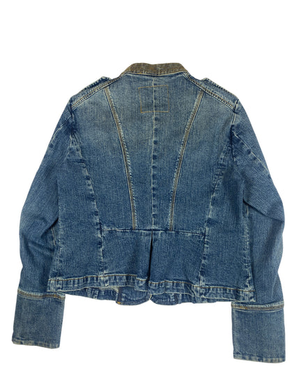 Vintage MK Striped Stitched Denim Jacket