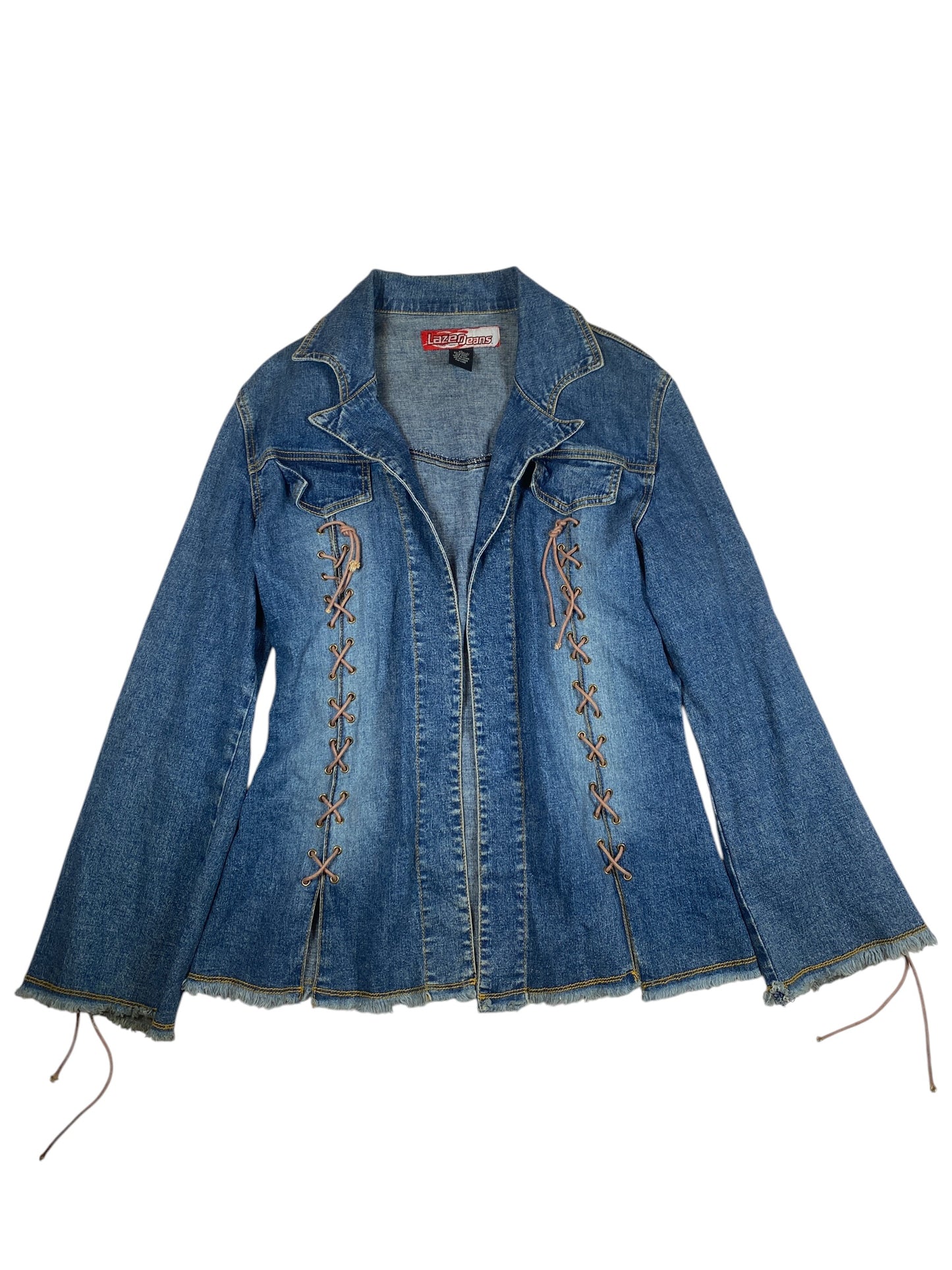 Vintage Western Open Tie Denim Jacket