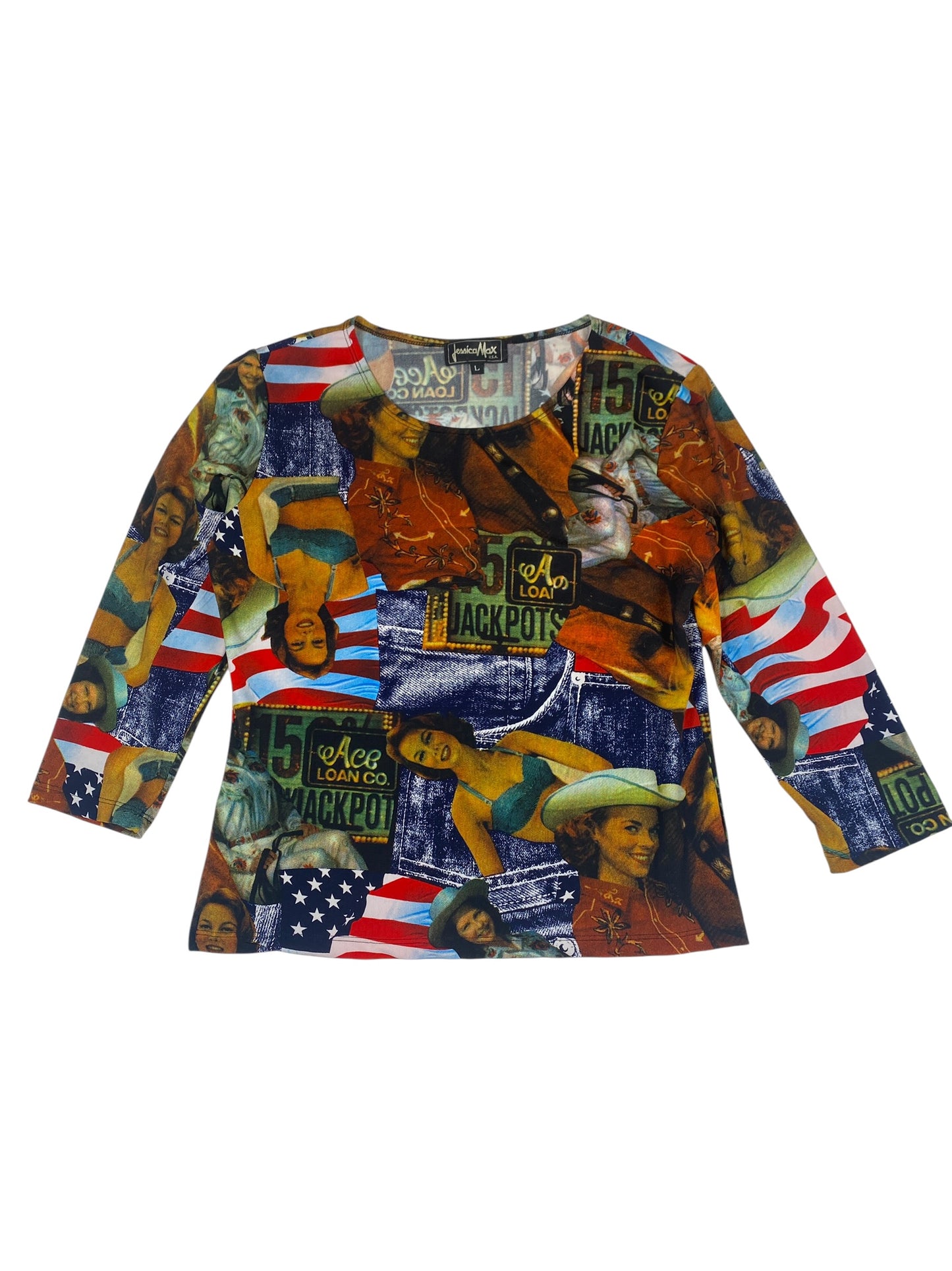 Vintage Americana graphic Long-Sleeve
