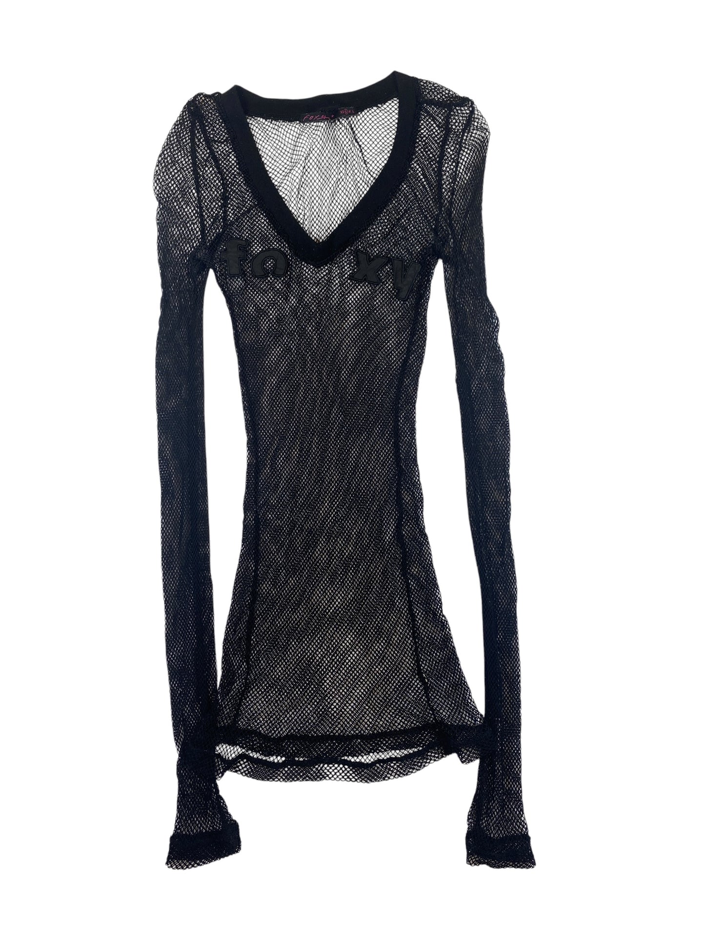 Vintage Foxy Black Mesh Dress