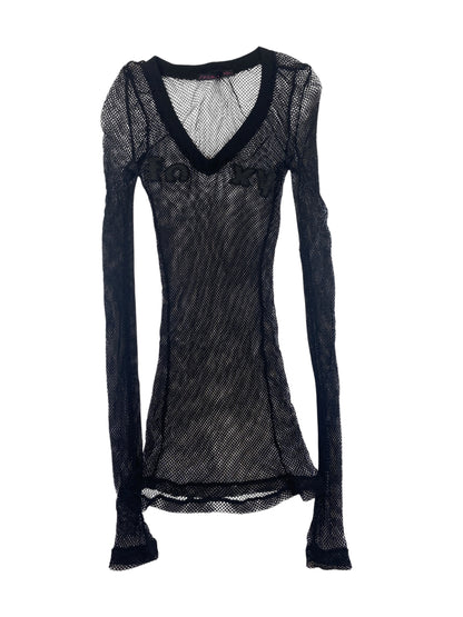 Vintage Foxy Black Mesh Dress