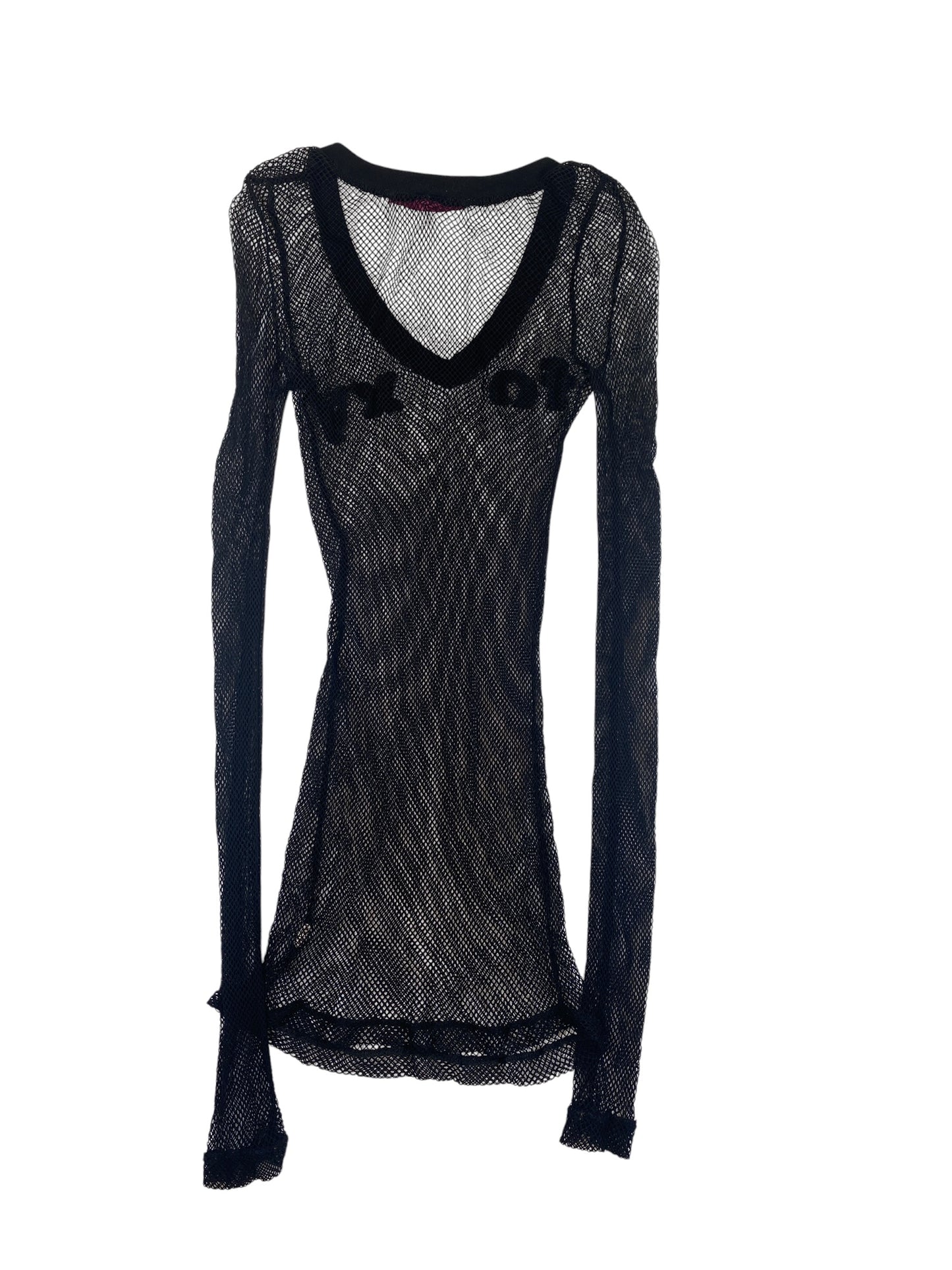 Vintage Foxy Black Mesh Dress