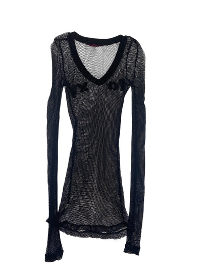Vintage Foxy Black Mesh Dress