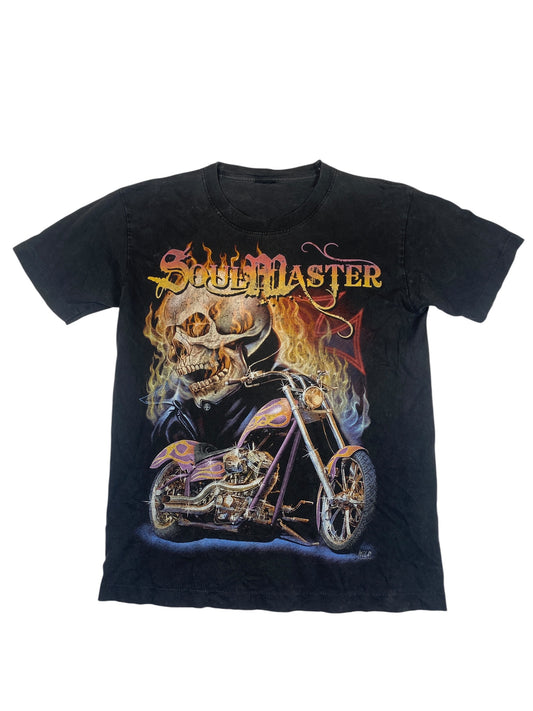 Soul Master Biker Skull Graphic Tee