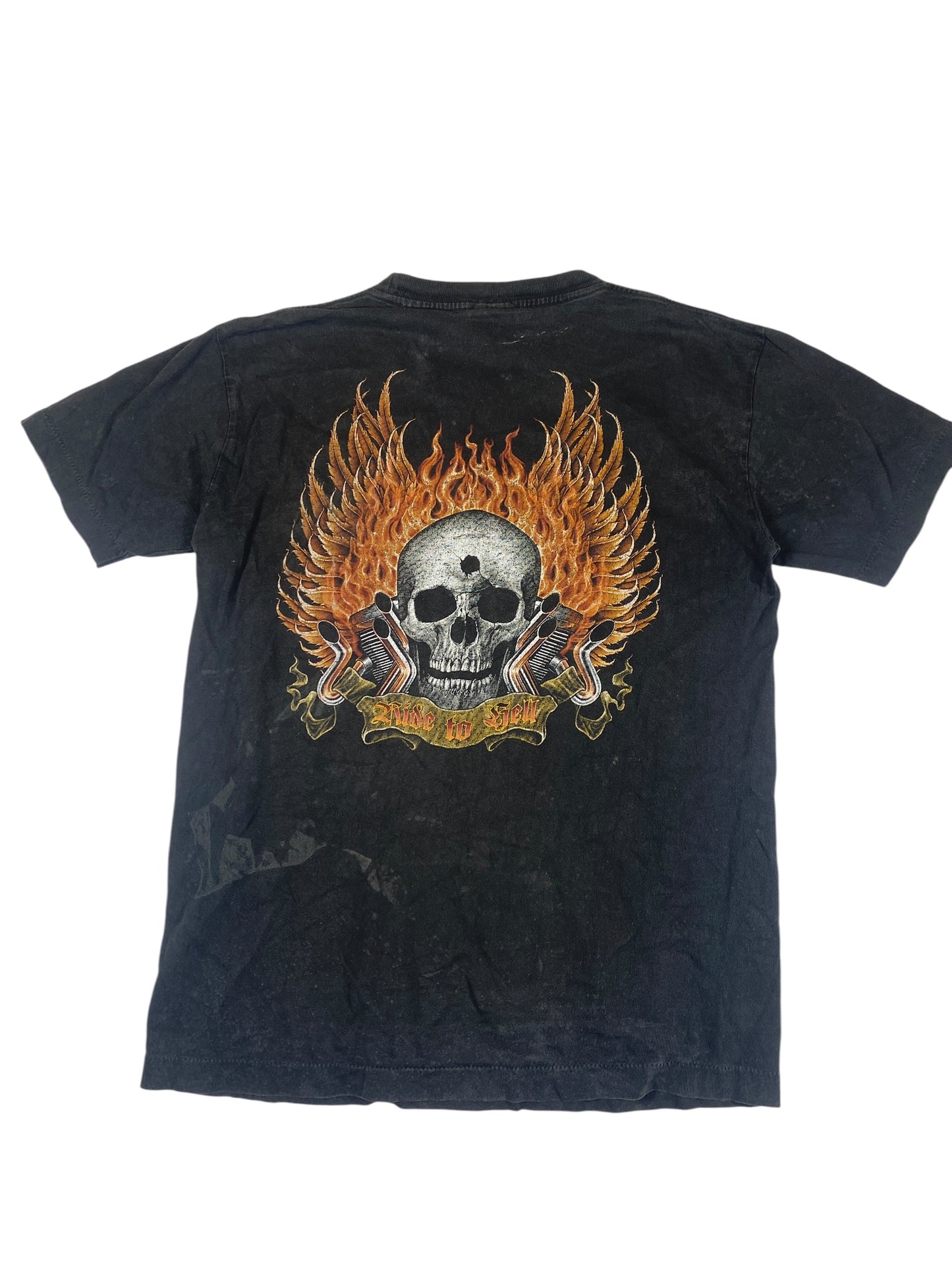 Vintage Soul Master Biker Skull Graphic Tee