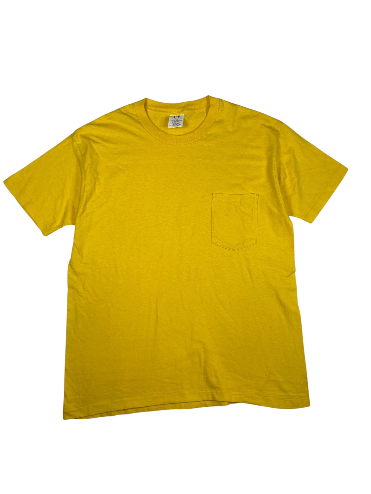 Vintage Yellow Blank GAP Box Tee