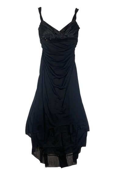 Vintage Black Layered Dress with Sequins