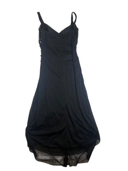 Vintage Black Layered Dress with Sequins