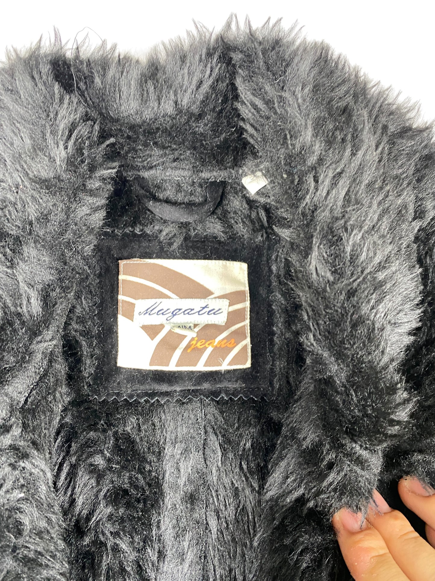 Vintage Gothic Black Fur Coat