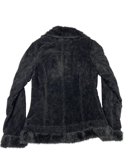 Vintage Gothic Black Fur Coat