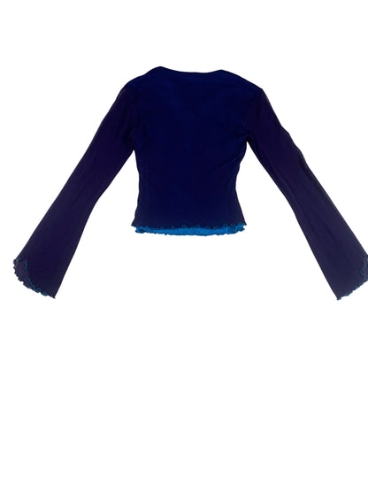 Vintage Sheer Layered Mermaid Long-Sleeve