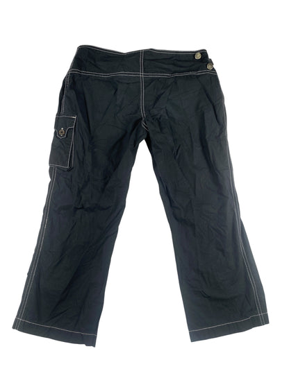 Vintage Adjustable Black & White Cargo Capris