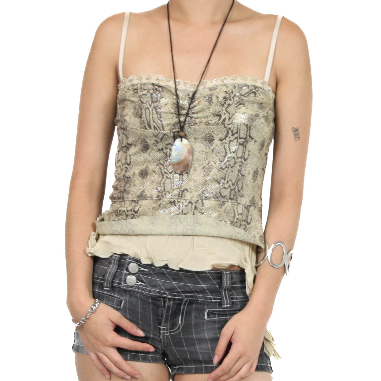 Faux Italian Snake Skin Tank Top