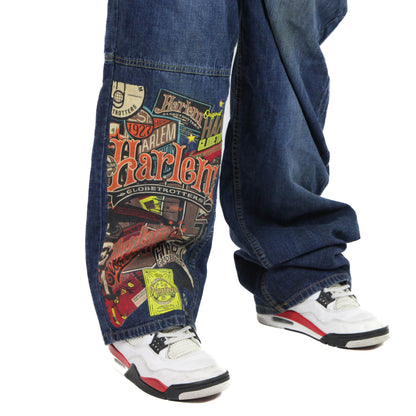 Insane Harlem Graphic Baggy Jeans