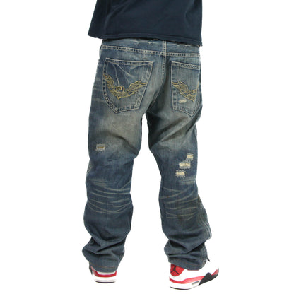 Vintage Distressed "Big Train" Jeans