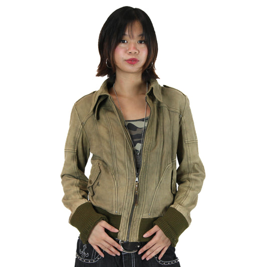 Post-Apocalyptic Suede Leather Jacket