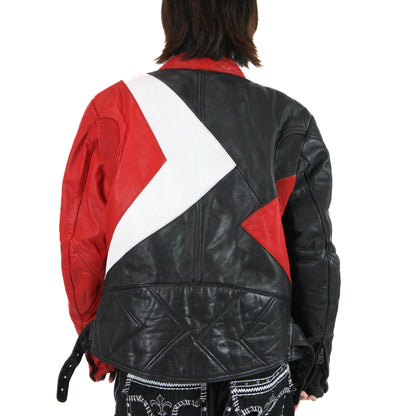 Vintage Echtes Leder Leather Moto Jacket