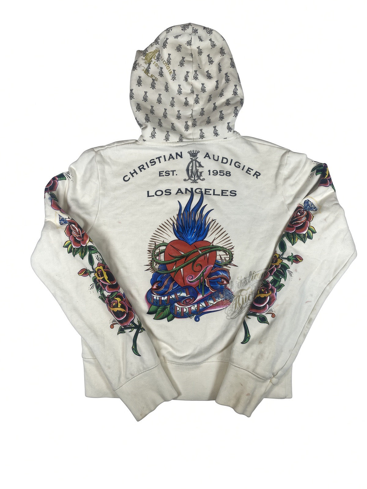 Christian Audigier bedazzled Zip-Up Hoodie