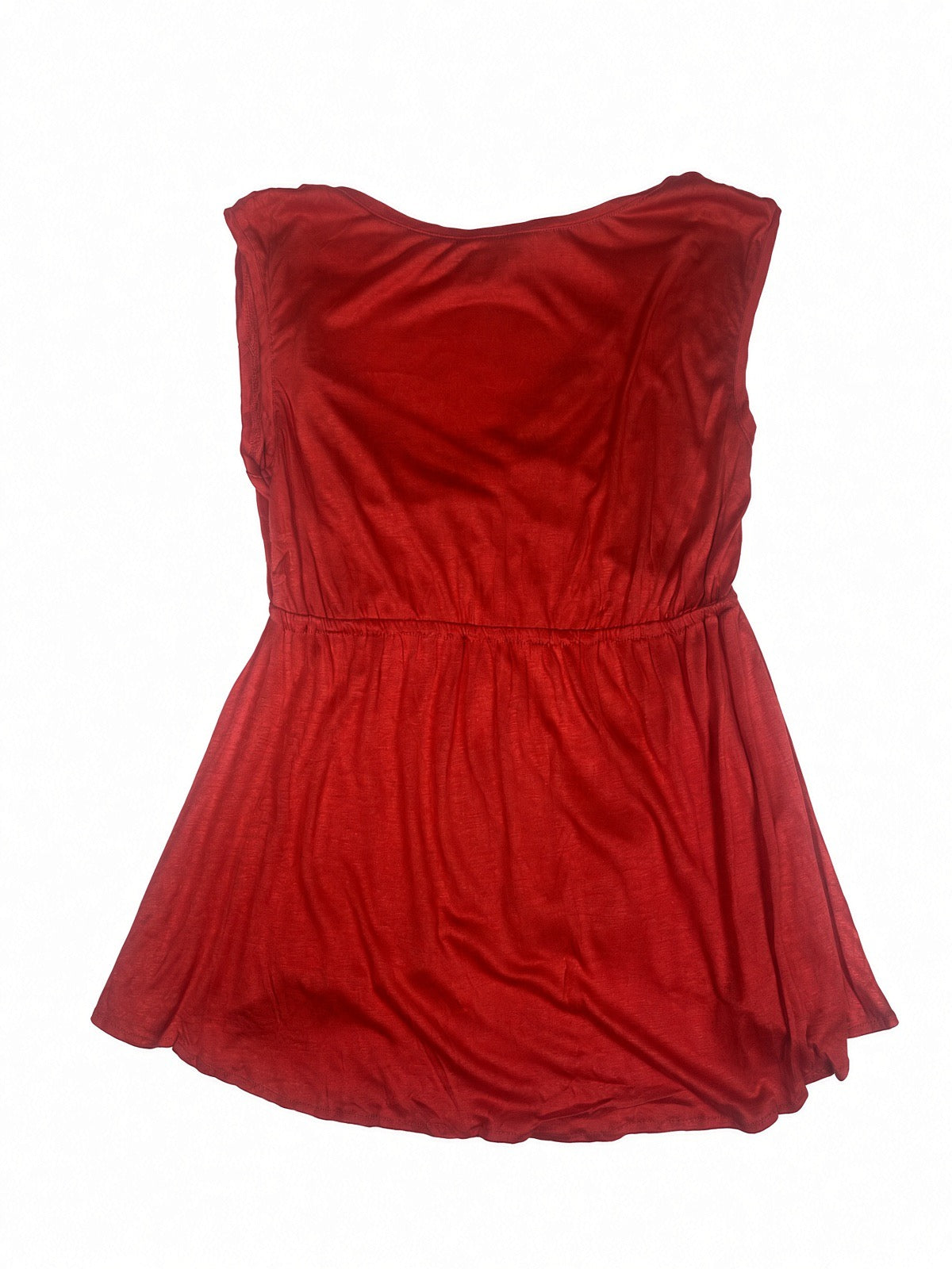 Red fairy style flowy tank with beads