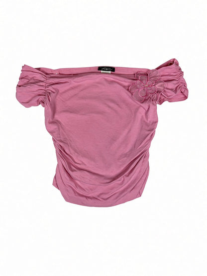 Pink Off the shoulder y2k Blouse