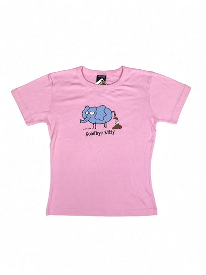Dead-stock 'Goodbye Kitty' Graphic Baby Tee