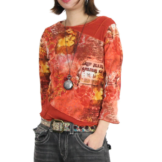 Fiery Mesh Long-Sleeves