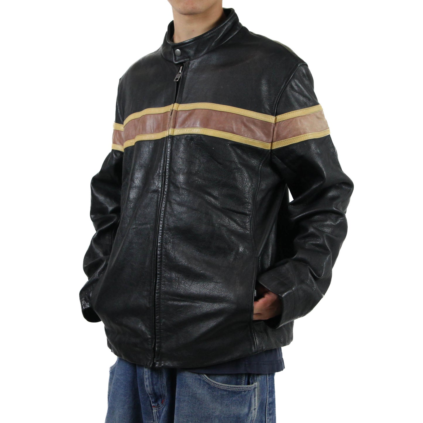 Vintage Heavy weight Leather Racing Jacket