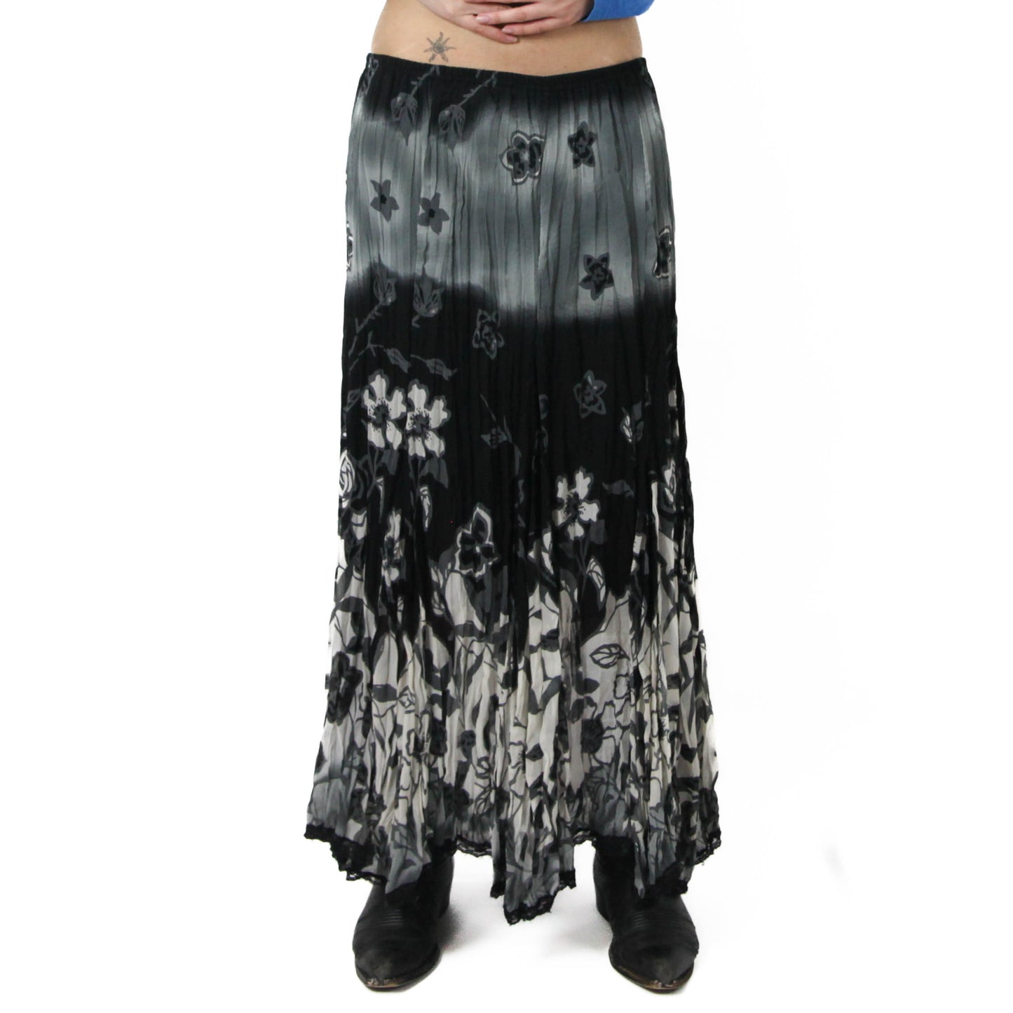 Fłowy Floral Laced Maxi Skirt