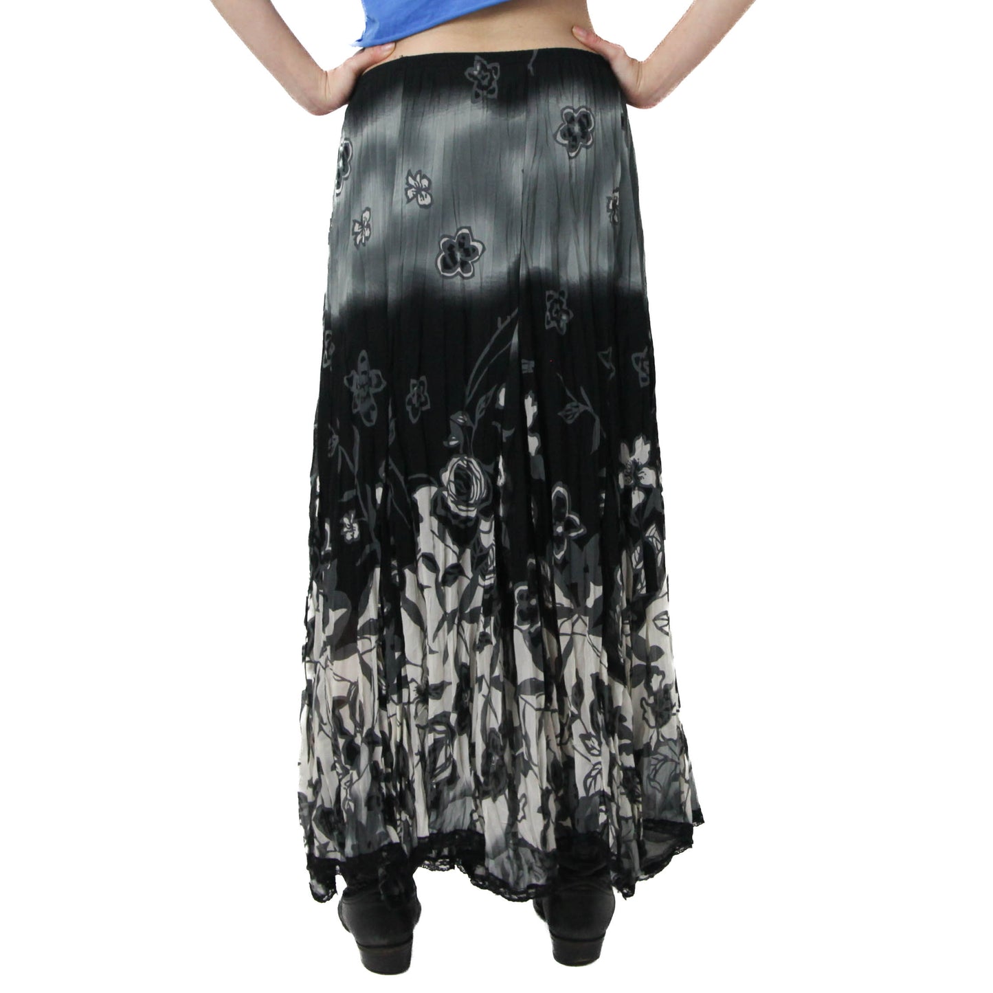 Fłowy Floral Laced Maxi Skirt