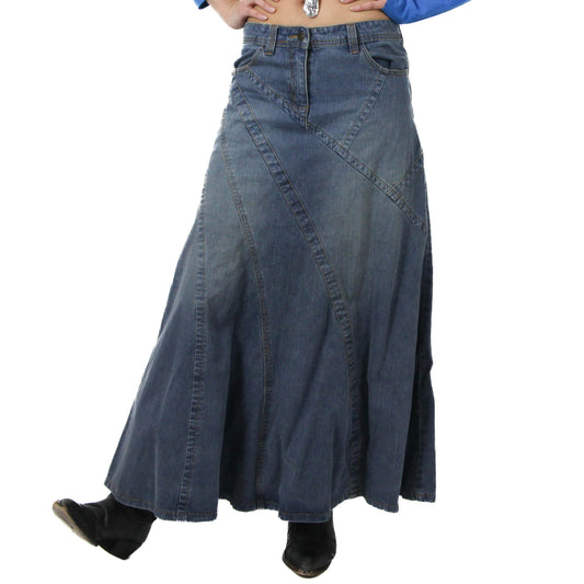 Perfect Flowy Denim Maxi Skirt