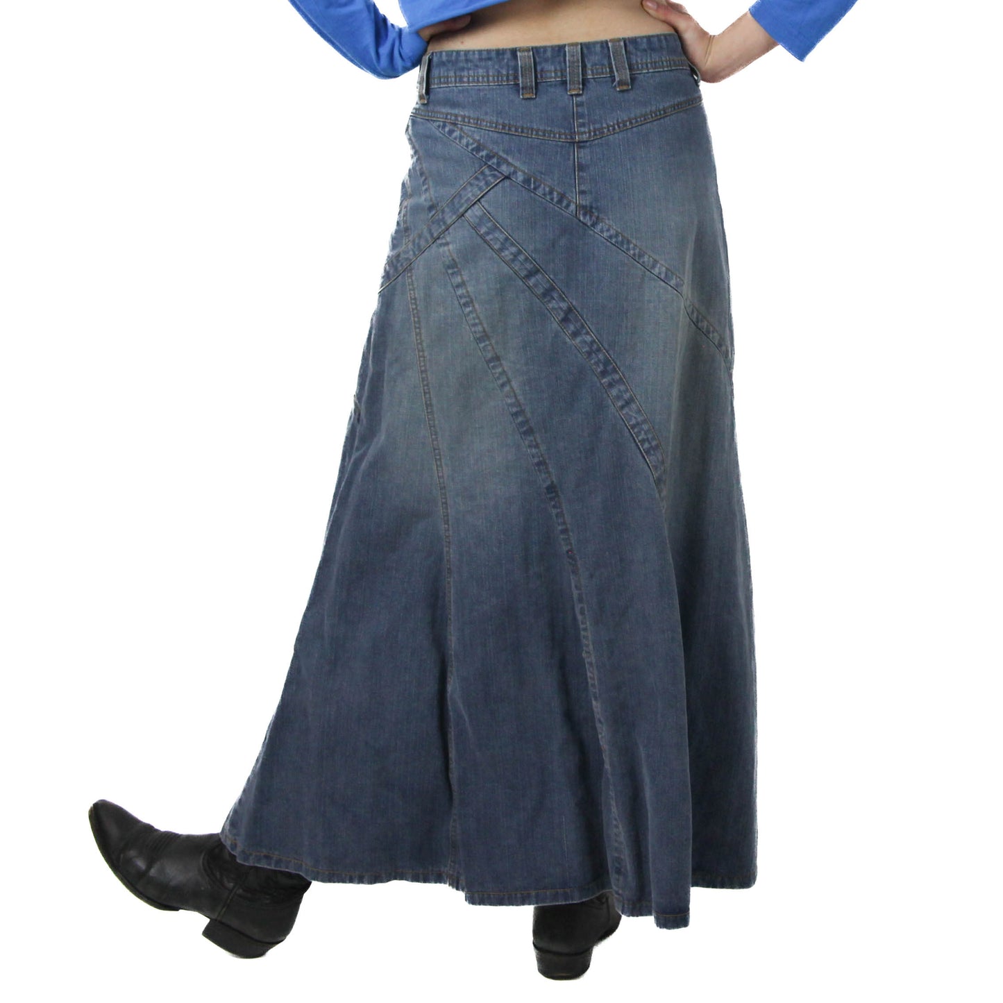 Perfect Flowy Denim Maxi Skirt