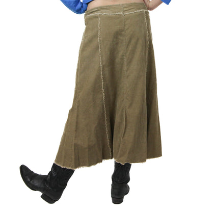 Light Brown Corduroy Maxi Skirt