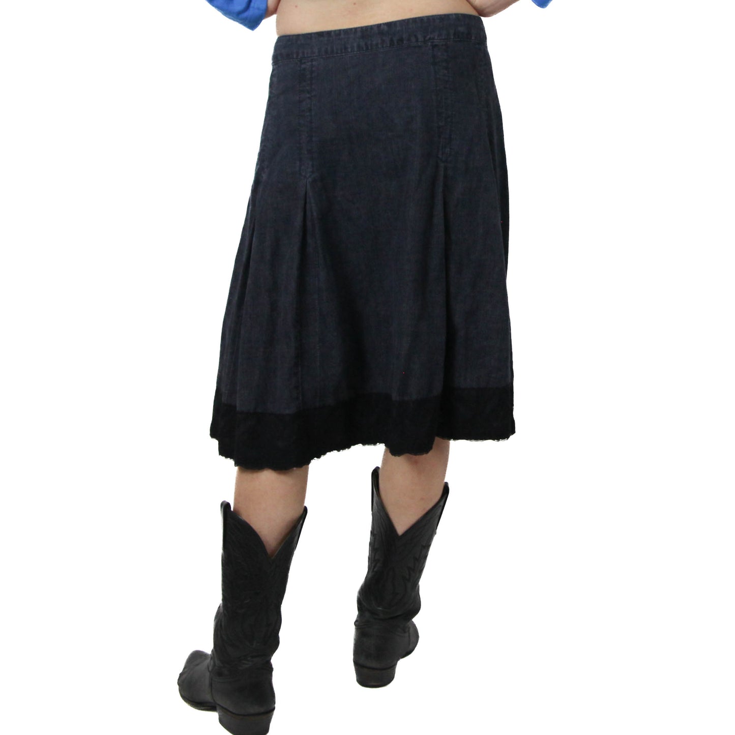 Dark Denim Wrap-Around Maxi Skirt