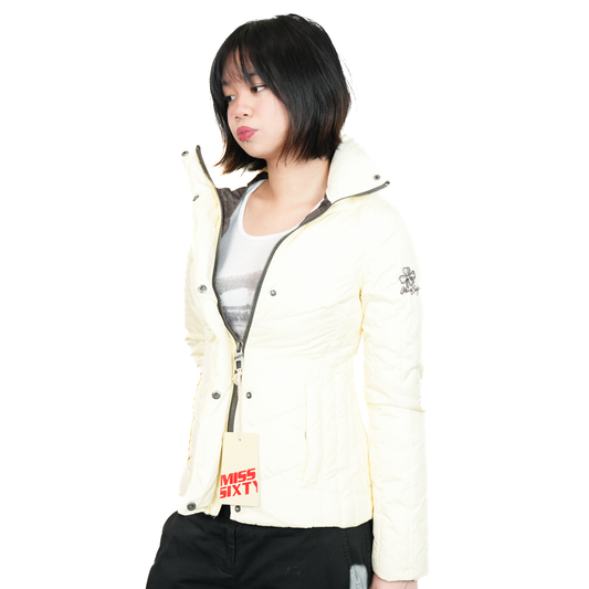 Miss Sixty 1990s Cream Deadstock Puffer Coat